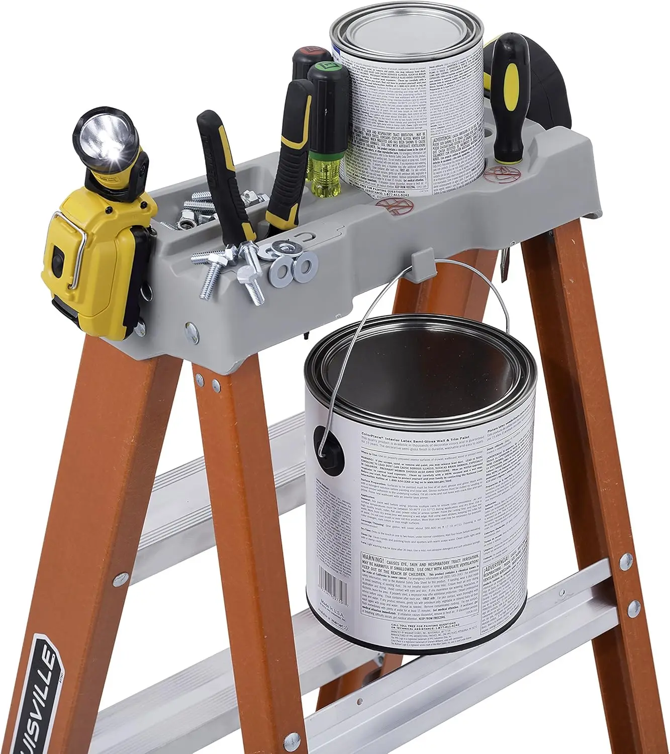 12-Foot Fiberglass Ladder, 300-Pound Capacity
