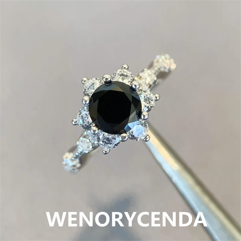 

Муассанит из серебра 925 пробы, с шестью clawed, нестандартный Подсолнух, 100%, класс D, изысканное женское Ювелирное Украшение для вечерние