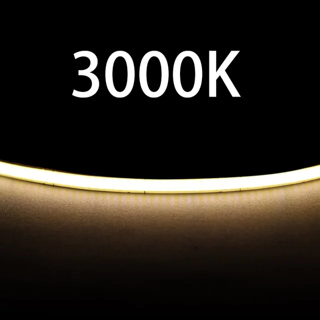Super Thin 4MM COB LED Strip 480LEDs/m Soft Flexible12V 24V Light Bar Warm Cold White for Decor Lighting 2700K 3000K 4000K 6500K 3000K