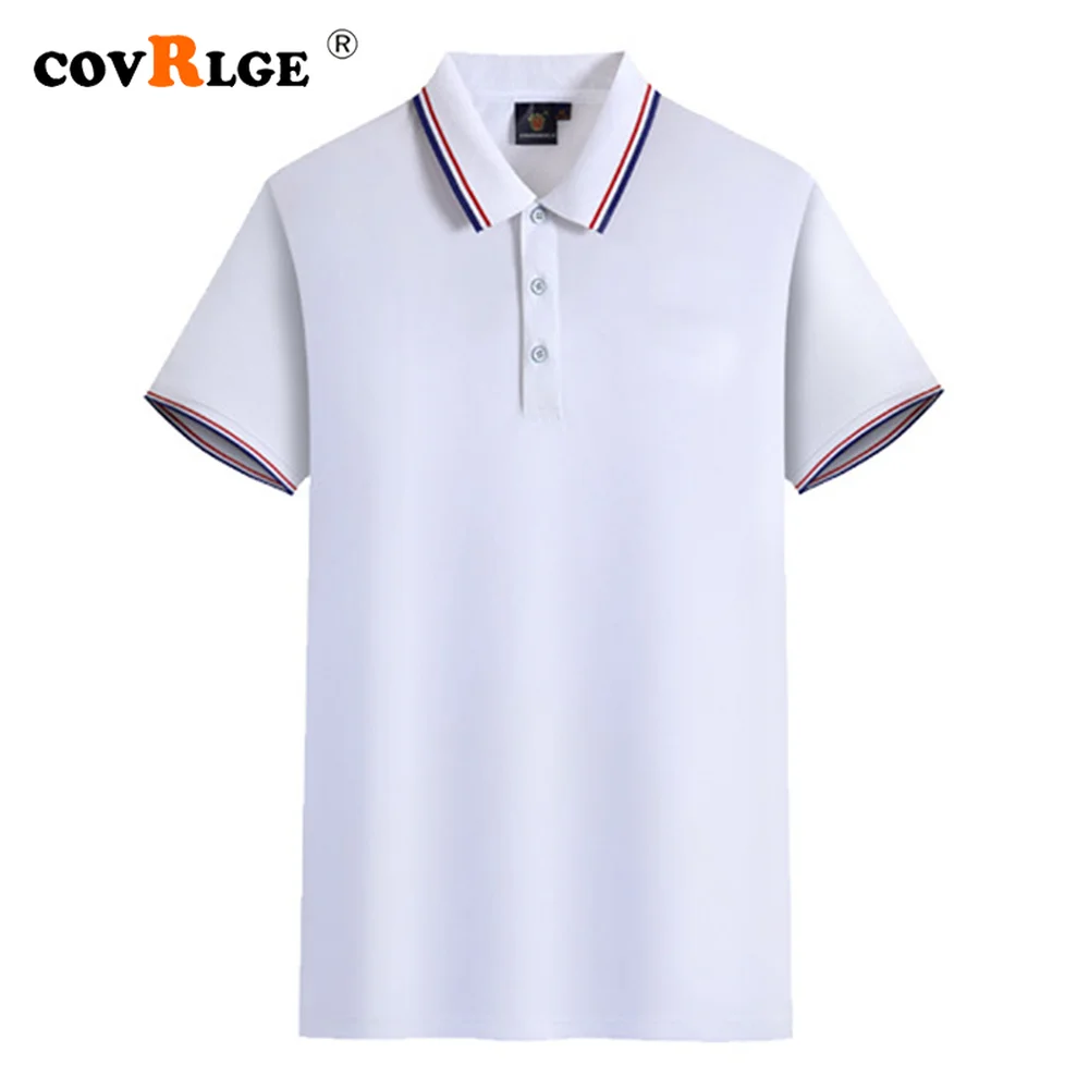 

Covrlge Summer Polo Shirt Men Stritching Men's Luxury Men Tee Shirt Brand Polos Shorts Sleeve Polo Business Clothes Male MTP167