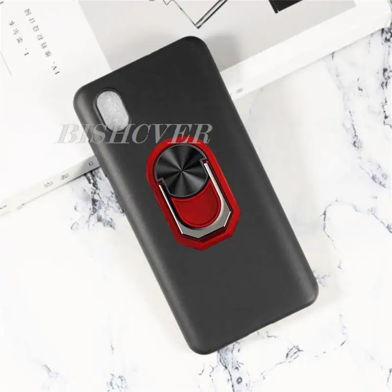 For ZTE Blade A3 A5 A7 2019 2020 A7s L210 V2020 20 Smart 4G 5G V9 V10 Vita Back Ring Holder Bracket Case TPU Soft Silicone Cover 2