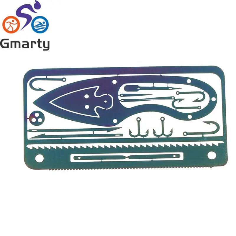 New 17 In 1 Fishing Gear Hook Card Outdoor EDC Tools Outdoor Camping Equipment Emergency Supplies Multifunctional Survival Tools