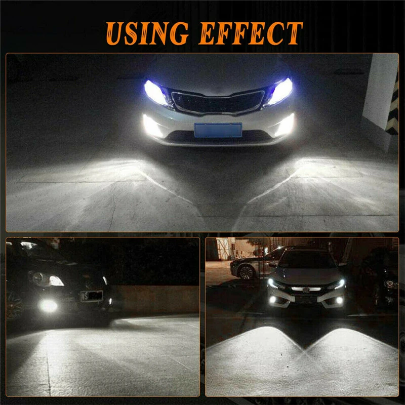 2Pcs H1 6000K Super Bright White LED Headlight Bulb Kit High-Beam Replacement Auto Fog Lamp Driving Daytime Running Light