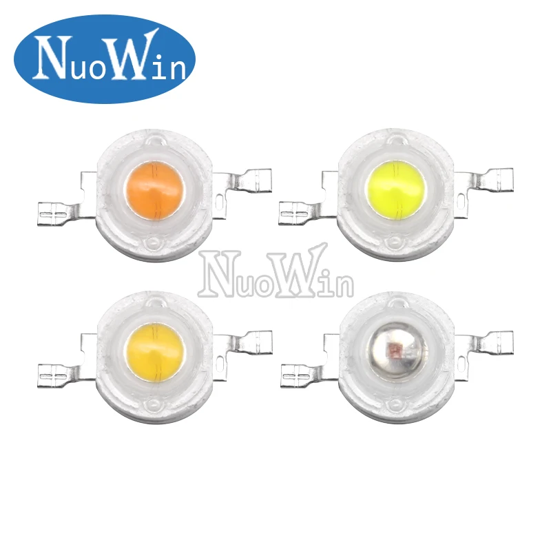 Lot De 10 émetteurs LED Haute Puissance 3W Blanc Chaud 3000K - 2 Broches - Uxcell