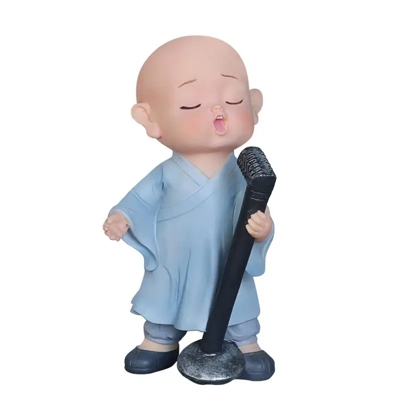 선사상 조각상 홈데코 거실 서재 장식 소형 미륵불 창의적인 레진 조각품 일본 스타일 선물