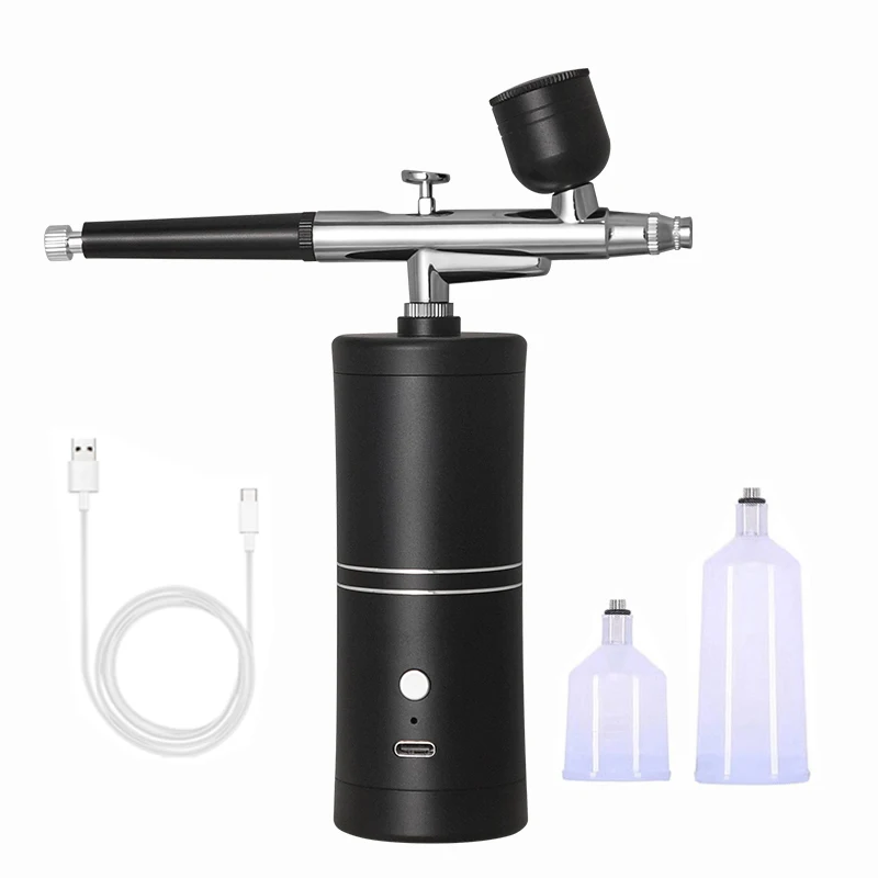 Airbrush Nails with Compressor Portable Airbrush For Nails Art Paint Craft Cake Decoration Nano Steam Gun Spray Compressor airbrush nail
