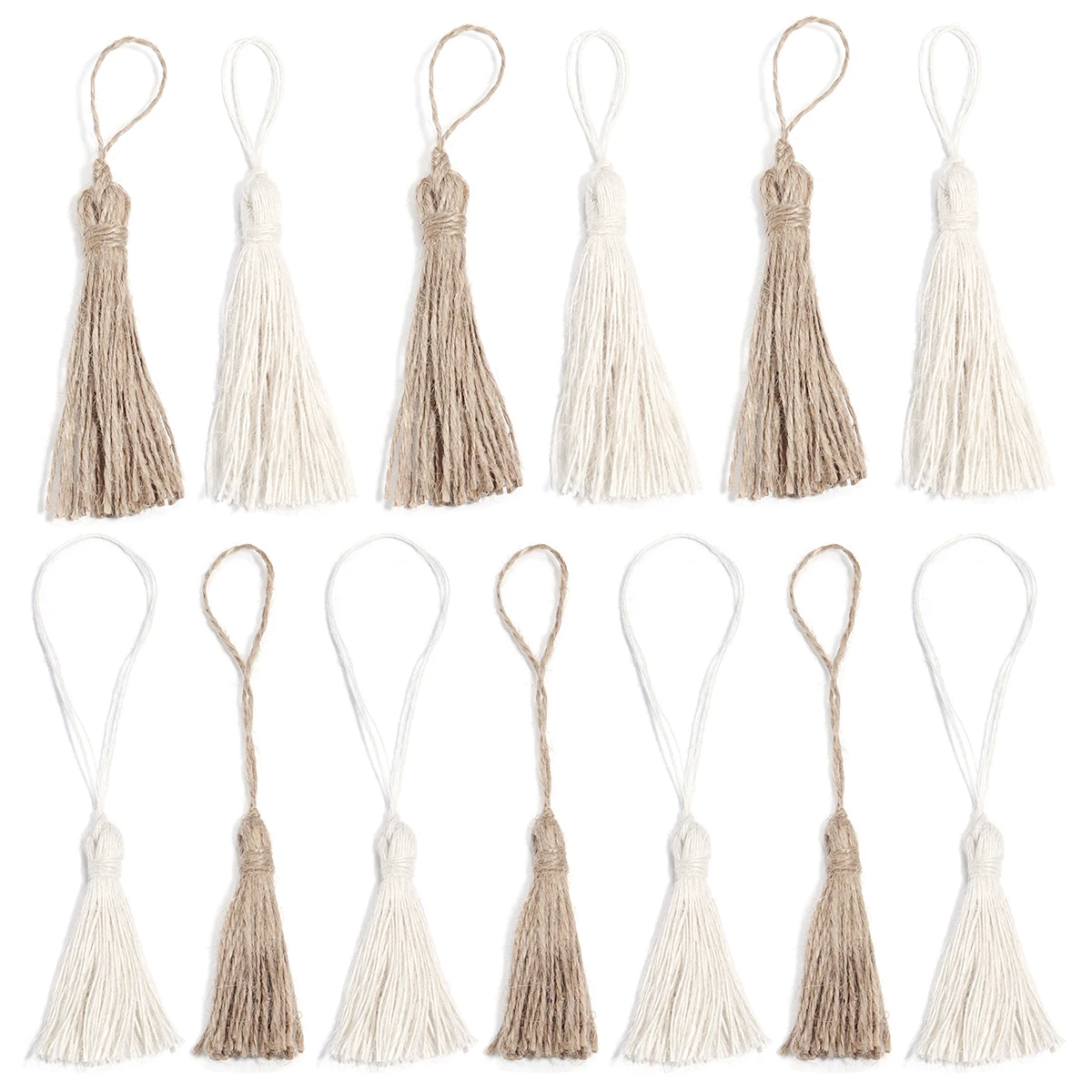 5 pcs/Pack Soild Color Tassels Handmade Silky Floss Fringes with Cord Loop for DIY Jewelry Bookmark Clothing Craft Decoration