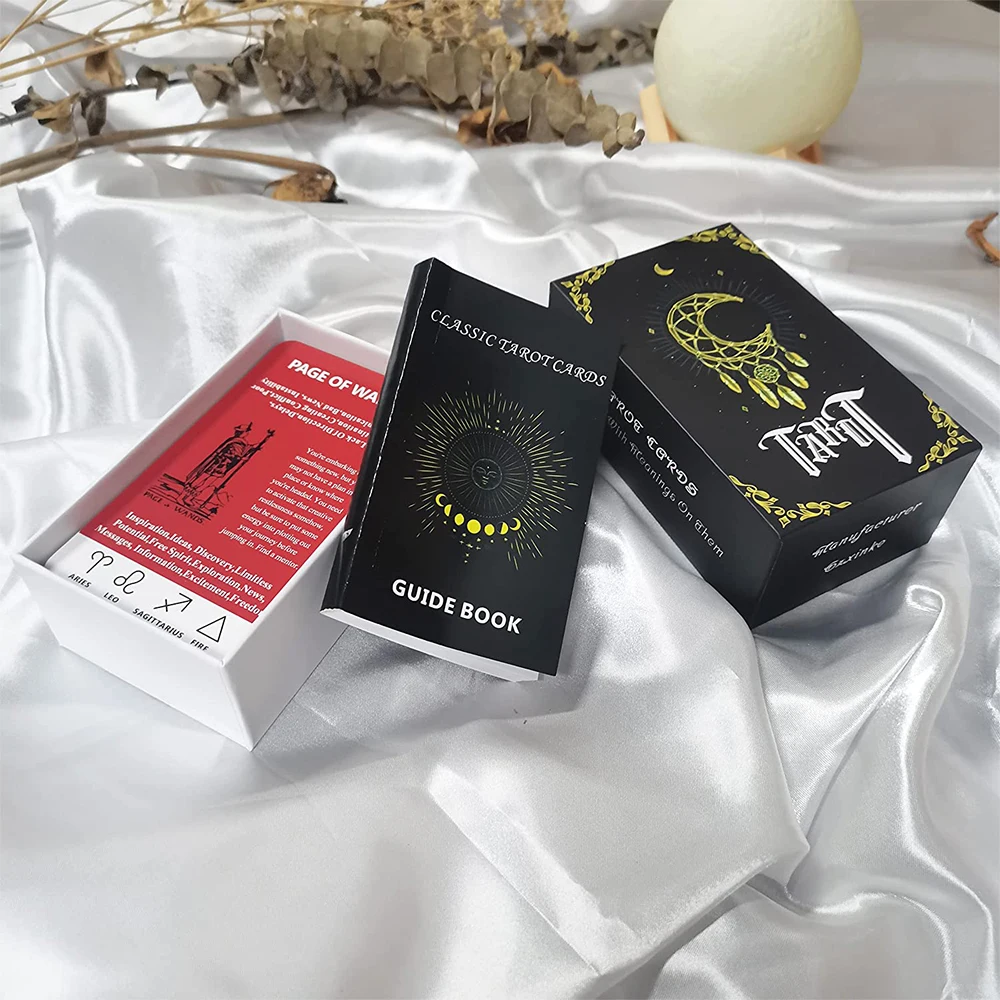 

448g High Quality Dnd Tarot 12x7cm Cards for Beginners with Guide Book Big Size Runes Divination Witchcraft Original Classic