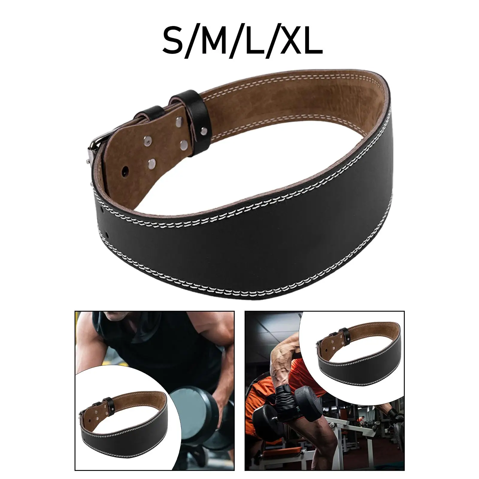 Weight Lifting Belt Waistband Double Prong Buckle Fitness Waist Belt Sports for Bodybuilding Deadlift Squat Men Women