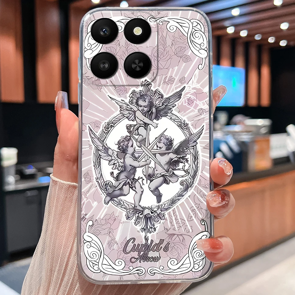 Lovely Animal Cartoon Soft TPU Transparent Silicone Phone Case -
