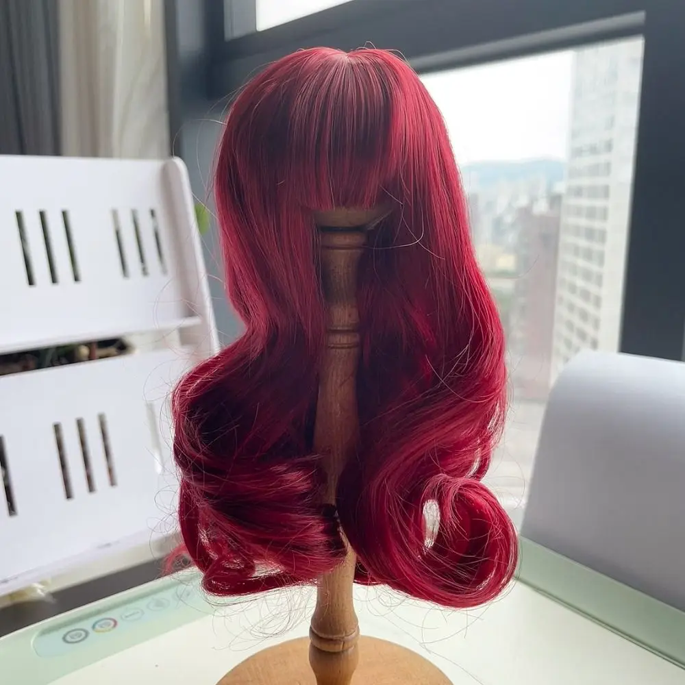 Optional Multicolor Bjd Wig High Temperature Fiber Curly Hair BJD SD Hair Handmade Cute Bjd Wig Accessories Girls Toys