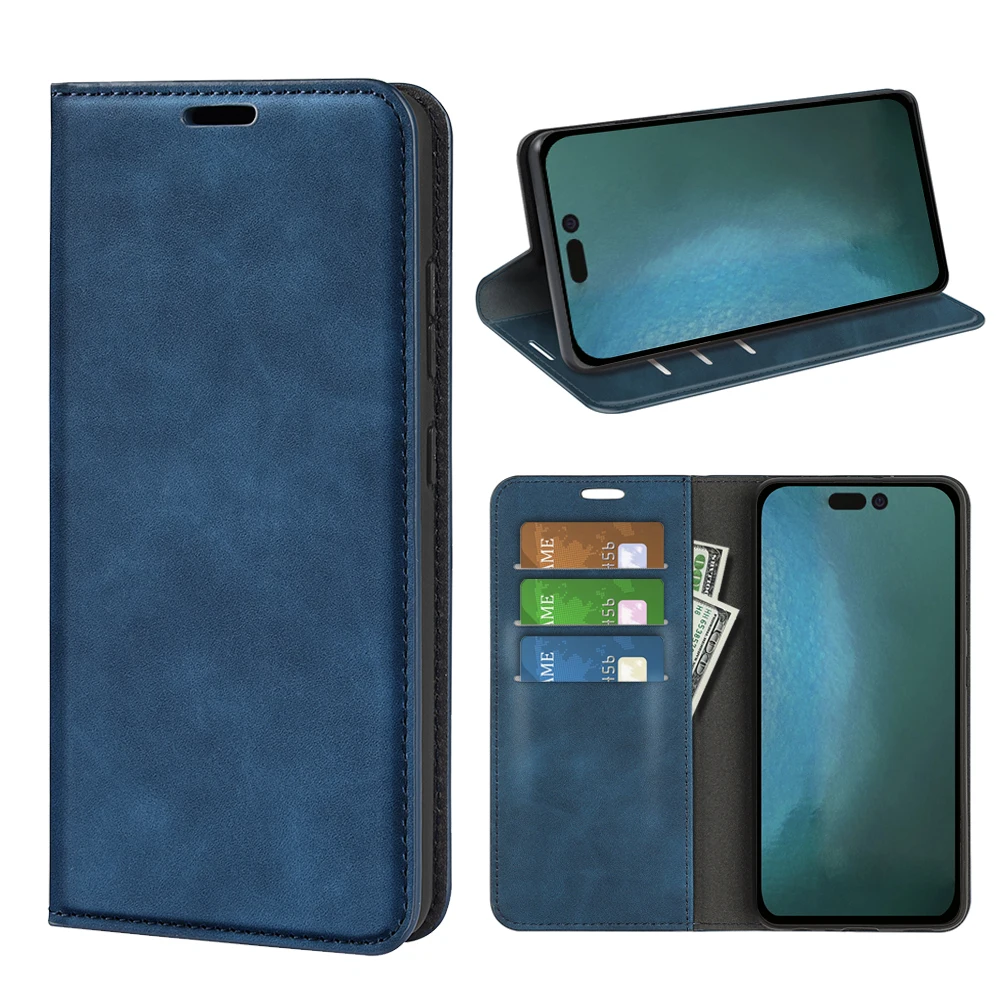 SEAHAI Cover per Motorola Edge 60 Neo/Edge 50 Neo/ThinkPhone 25, Ultra Sottile Custodia Premium Pelle Portafoglio Kickstand Slot per Schede [RFID Blocking] TPU Antiurto Flip Cover Libro - Rosso