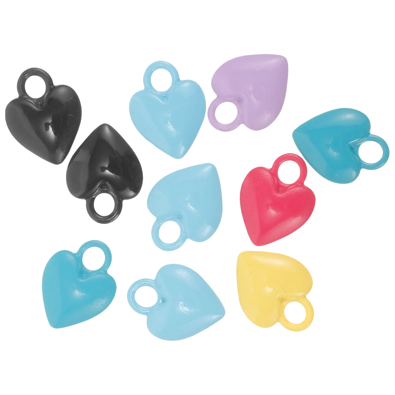 

10 Pcs Heart Pendant Choker Jewelry Making Supplies Charm Bead Bracelet Decor Alloy DIY Charms