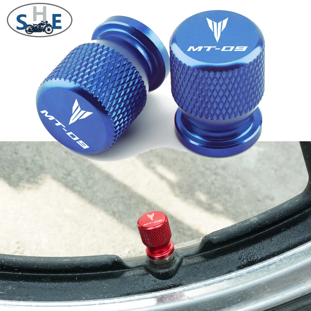 

With LOGO For YAMAHA MT-09 MT07 mt 09 All Year Hot Deals CNC Motorcycle Aluminum Wheel Tire Parts Valve Stem Caps Cover