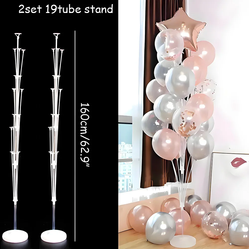 Balloon Stand 2 sets With Base For Wedding Christmas New Year Birthday Graduation Party Decor