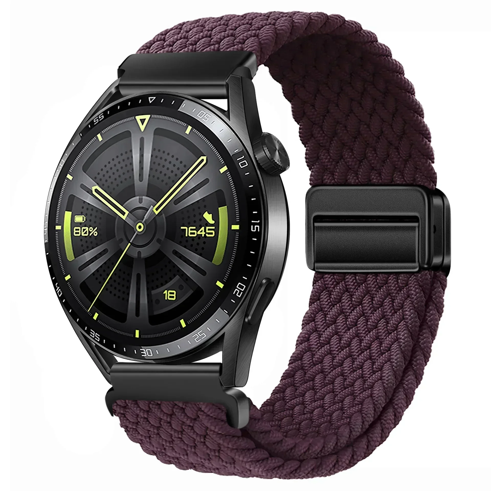Magnetic Braided Solo Loop Sport Watchband - 22mm/20mm Wrist Bracelet