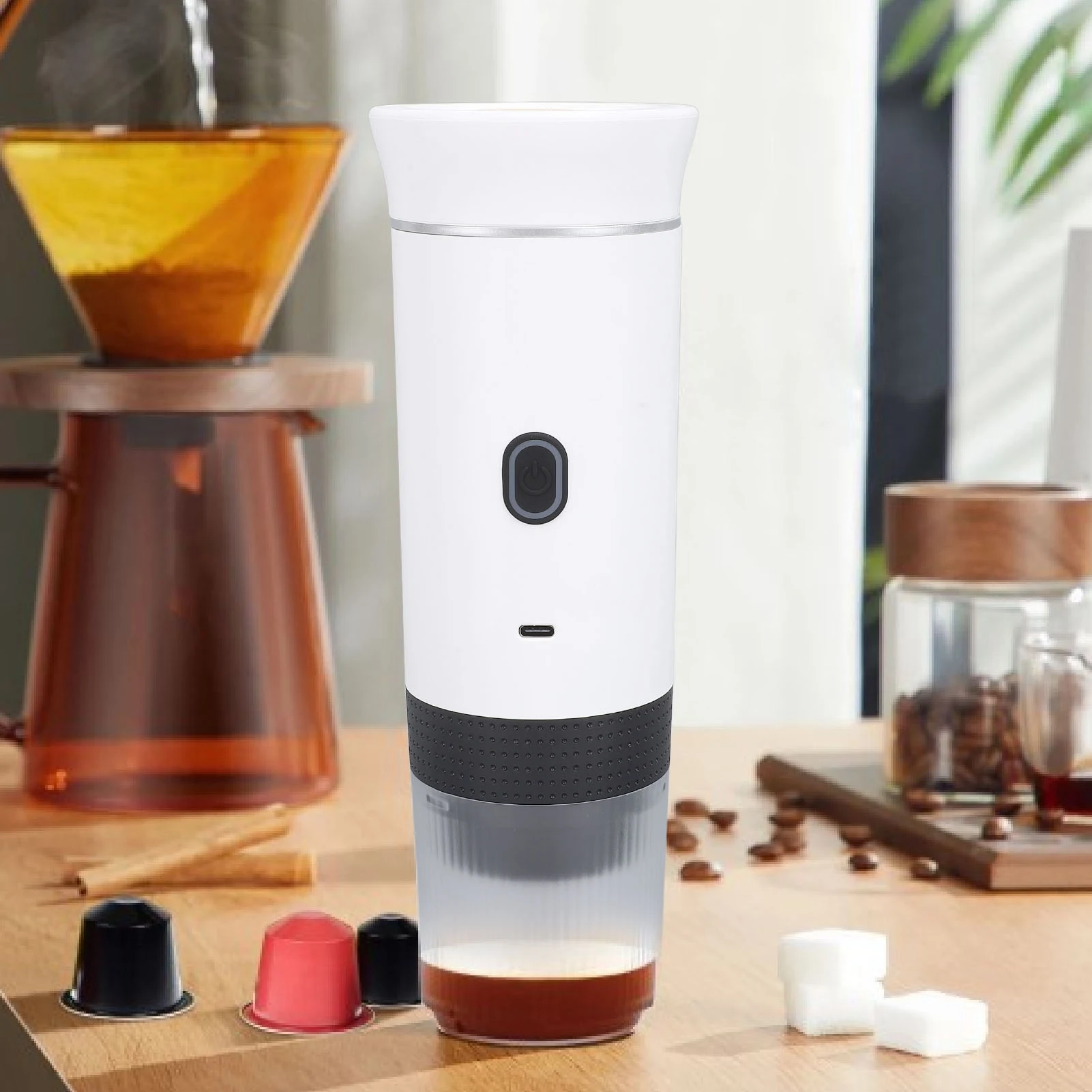 Portable Coffee Machine Portable Coffee Maker Rechargeable Electric Handheld Car Machine for Travel Household