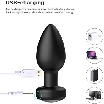 Anal Plug Vibrator Female Vibrators Male Wireless Prostate Butt Plug Portable Gay Sex Toys Waterproof Massager Couple 10 Modes 5