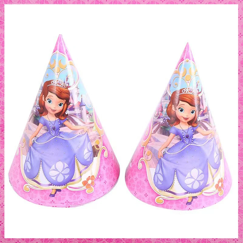 Decoración para fiesta de cumpleaños con temática de la Princesa Sofía de Disney, juego de vajilla de dibujos animados para fiesta de baby shower de niña, decoración con globos, suministros para event
