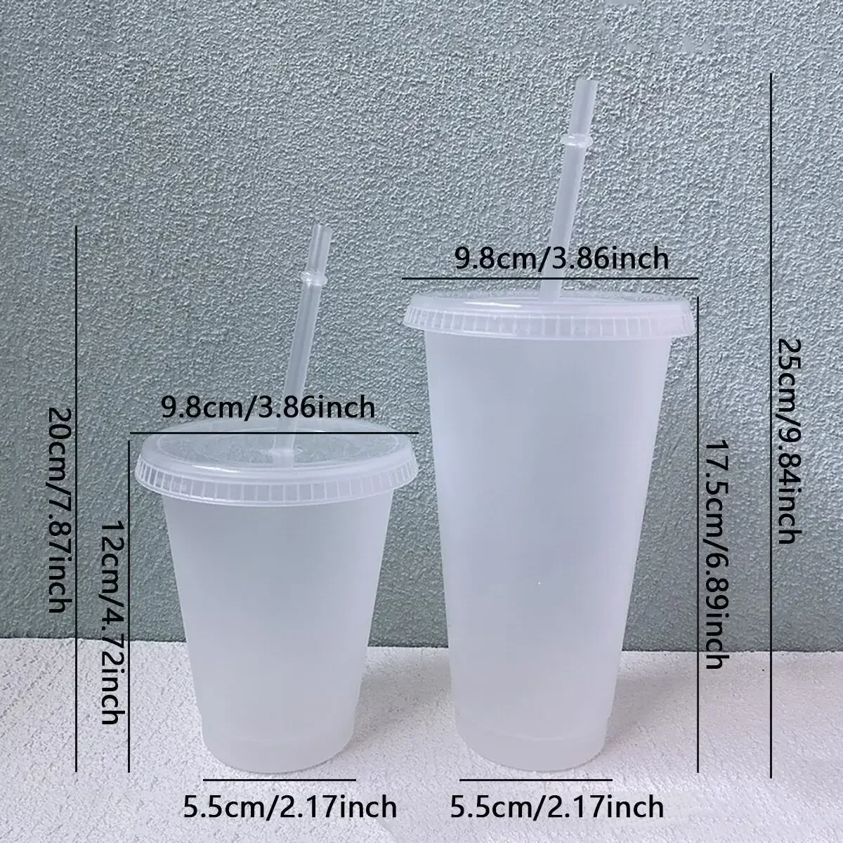 1pc-480ml/700ml Cute Water Bottle Summer Coffee Cup Plastic Straw Cup Large Capacity Handy Cup Portable Reusable Drinking Bottle