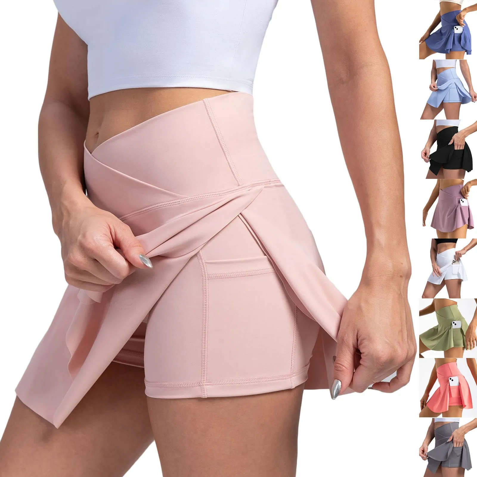 Women's Sports Short Skirt Yoga Shorts Skirt Pants S-2XL Tennis Outdoor High Waisted Yoga female mini skirts,sports skirts