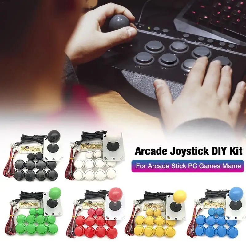 

Arcade Joystick DIY Kit Zero Delay USB Controller Arcade Game Button And Joystick Controller Kit For PC Games Arcade Mame