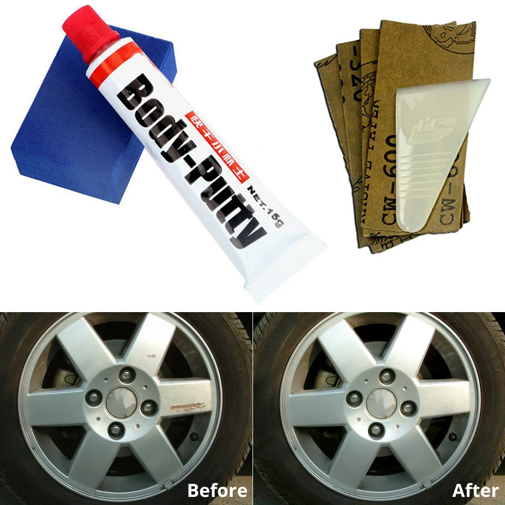 Car Wheel Rim Scratch Repair Kit Car DIY Alloy Wheel Repair Adhesive Kit  Universal Auto Rim Dent Scratch Care Accessories - AliExpress