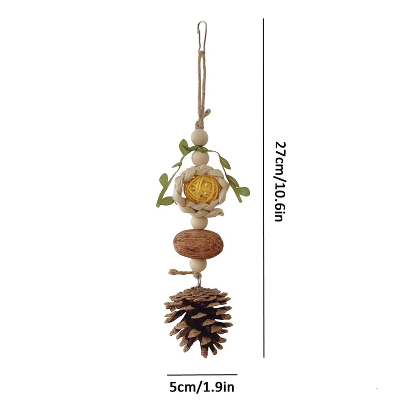 Bird Toys Natural Rattan Pine Balls for Parrots