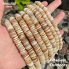100% Natural Coffee Shell Spacer Beads 6/8/10mm Rondelle Beads For Jewelry Making DIY Bracelets Accessories 15'' 3