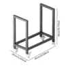 Firewood Rack Firewood Holder Multifunctional Portable Stable Fireplace Log Grate with Wheels for Outdoor Activities Backyard 6