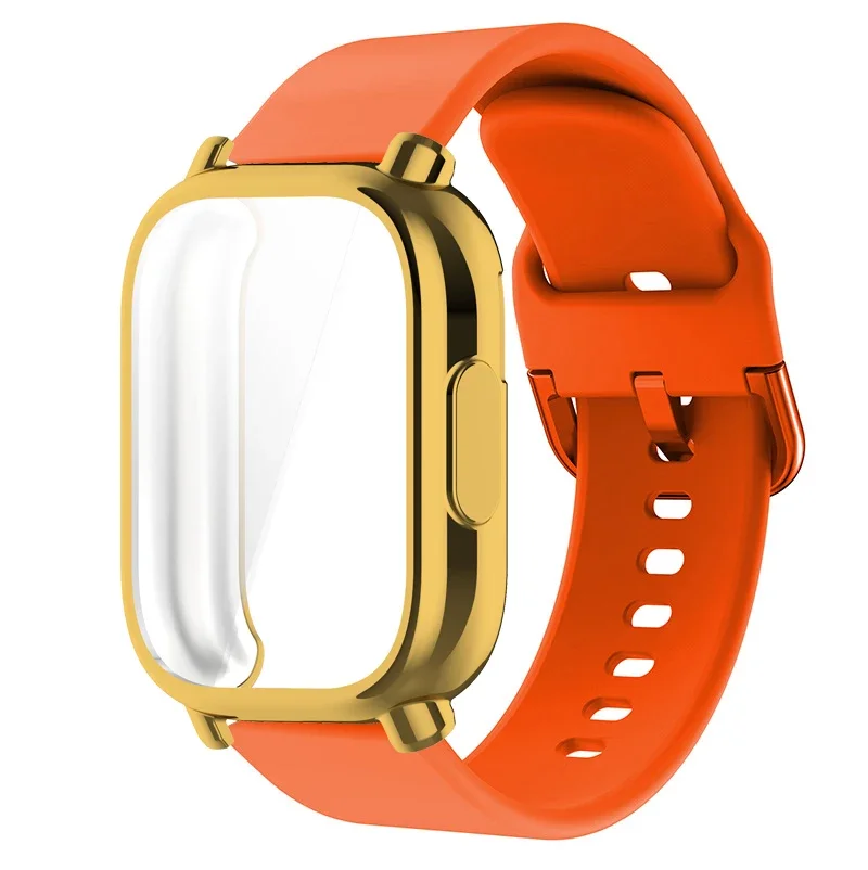 Silicone Strap with Case for Smart Watch, 22mm, Compatible with Watch 5 Active Lite