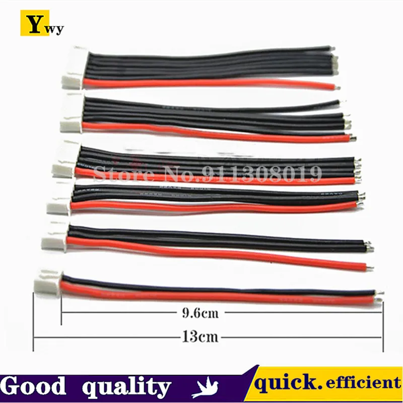 IMAX B6 커넥터용 Lipo 배터리 밸런스 충전기 케이블, 플러그 와이어, 22AWG 실리콘 와이어, 암 10 cm, 20 cm, 30cm, 2S, 3S, 4S, 5S-13S, 로트 당 1 개