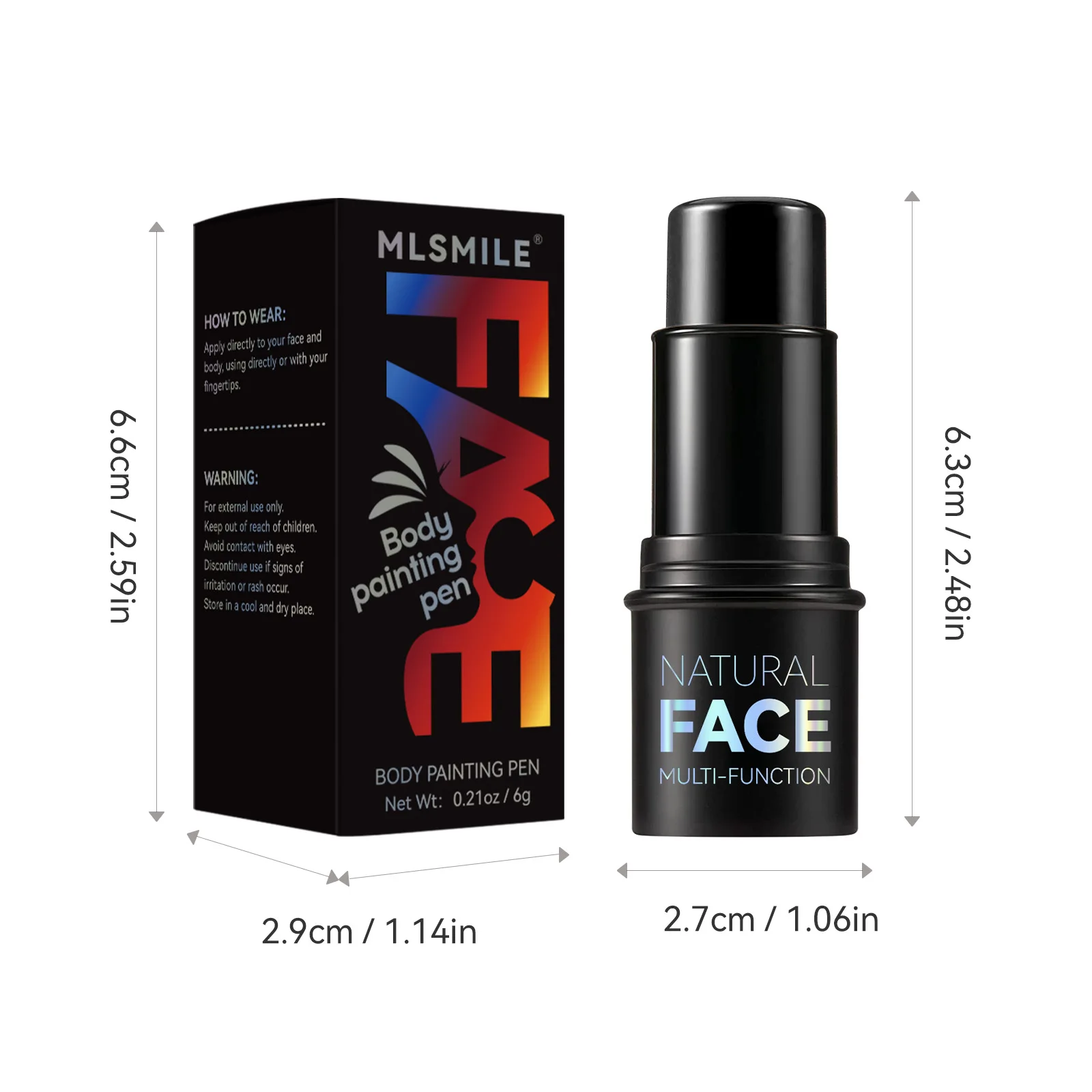Halloween Face Body Painting Stick Cream Waterproof UV Light Neon Green Black White Paint Cream Party Art Makeup 4