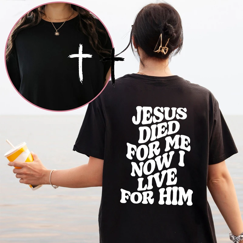 Living Proof of A Loving God Letters Print T Shirts Women's Inspirational Christian Apparel T Shirt Short Sleeve O-Neck T-shirts