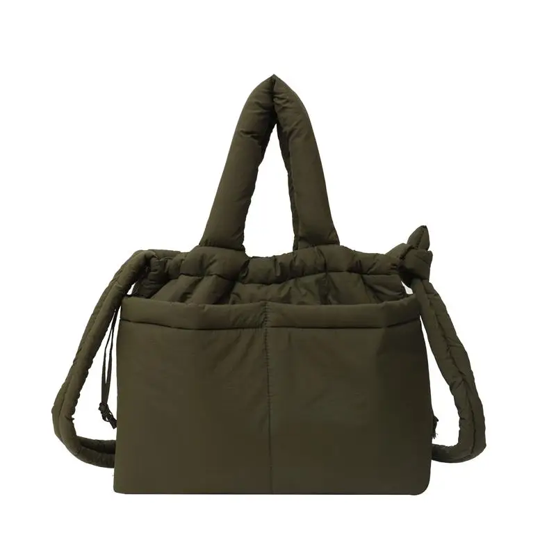 Women Puffer Tote Bag Soft Commuting Bag Adjustable Strap Stylish Crossbody Bag Multi-pockets Trendy Messenger Bag Chic Hobo Bag 6