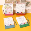 Creative coil vertical watercolor painting DIY watercolor graffiti book with built-in paint coloring picture book 2