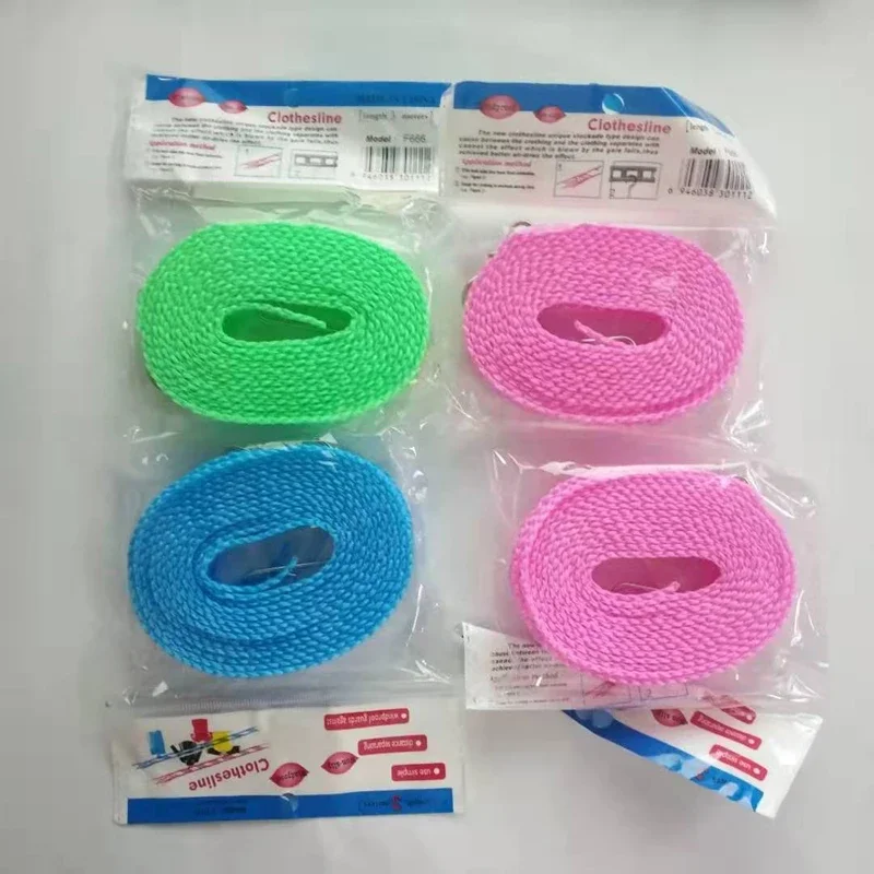 3M/5MP/8M/10M Anti-Slip Clothesline Outdoor Windproof Clothesline Travel Retractable Rope Washing Line Camping Drying Line Tools 6