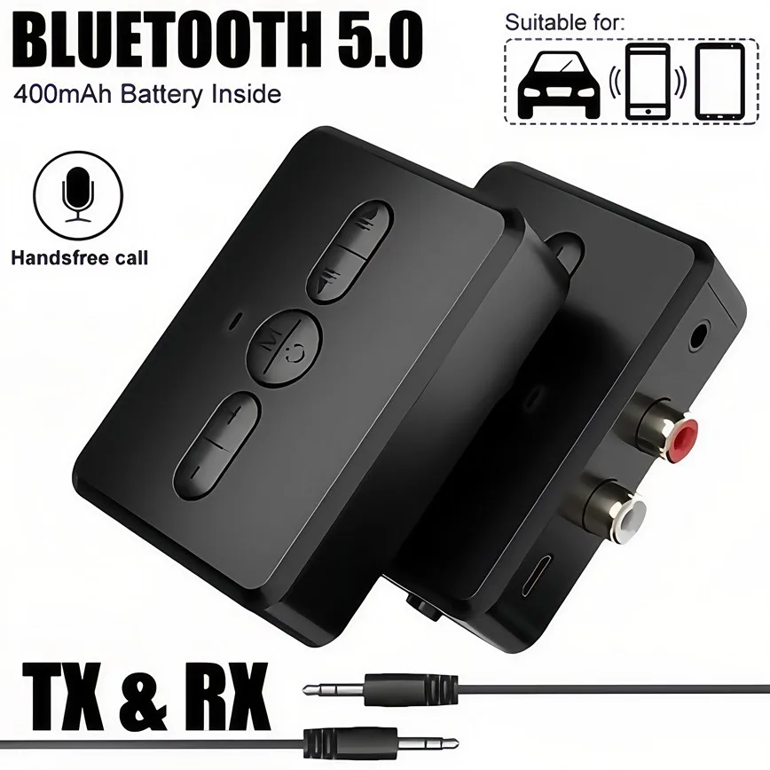 블루투스 오디오 수신기 송신기 RCA 3.5mm AUX 잭 음악 스테레오 TV 자..