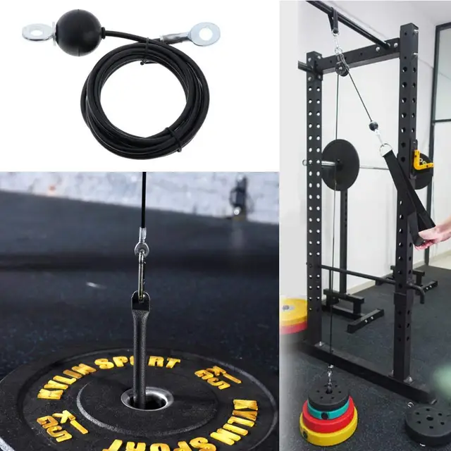 Gym Wire Rope Fitness Cable Pulley Machine System Heavy Duty Steel Rope For Home Gym LAT Pulldown Lift Load Workout Bodybuilding 5