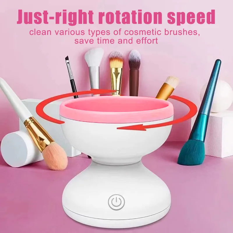 USB Rechargable Portable 1PC Automatic Electric Makeup Brush Cleaner Machine  Make Up Brush Cleaning Device Fast Cleaning Dryer - AliExpress