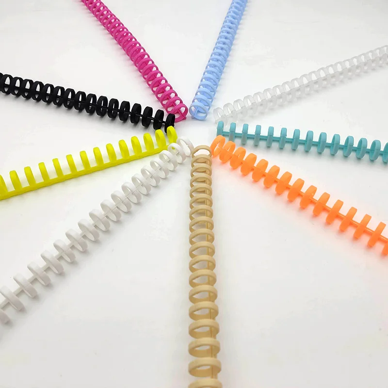Loose-leaf Plastic Binding Clips 10pcs 12mm A4 30 Holes Paper Book Circles Spring Spiral Rings Scrapbook Album Binder Clip