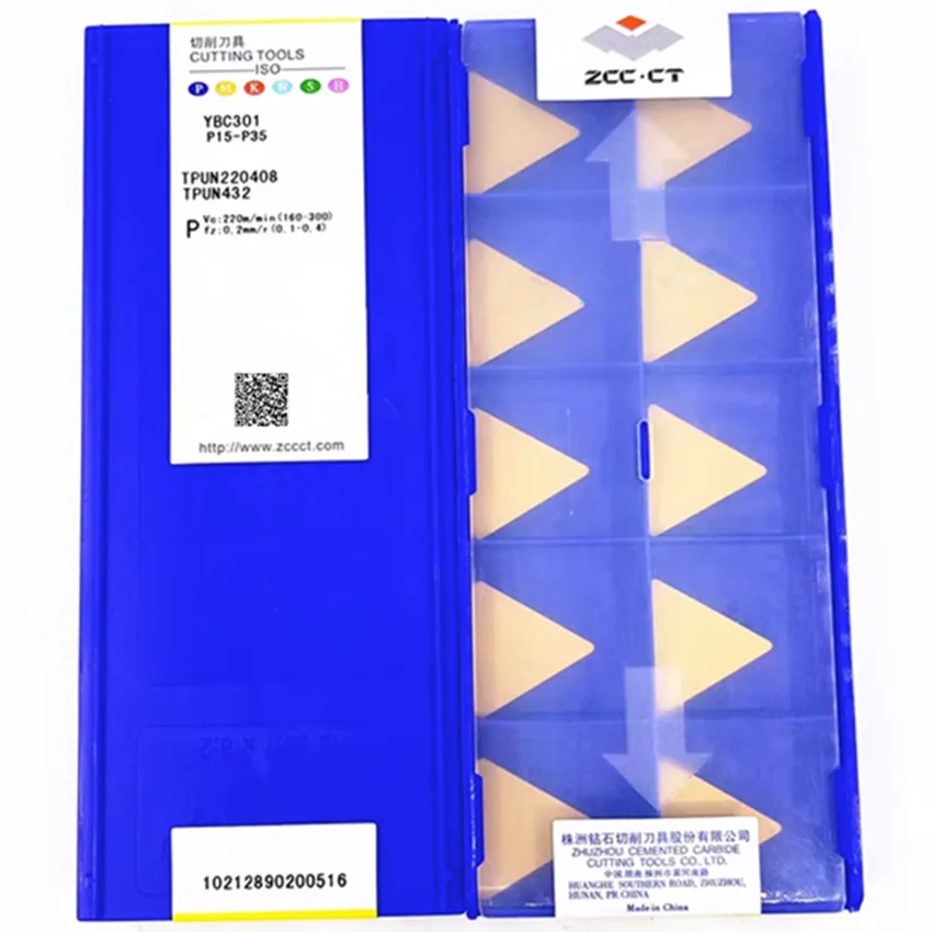 

ZCC.CT TPUN220404 YBD151/TPUN220408 YBC251/TPUN220408 YBC301/TPUN220408 YBG302 TPUN431 TPUN432 CNC CARBIDE INSERTS 10PCS/BOX