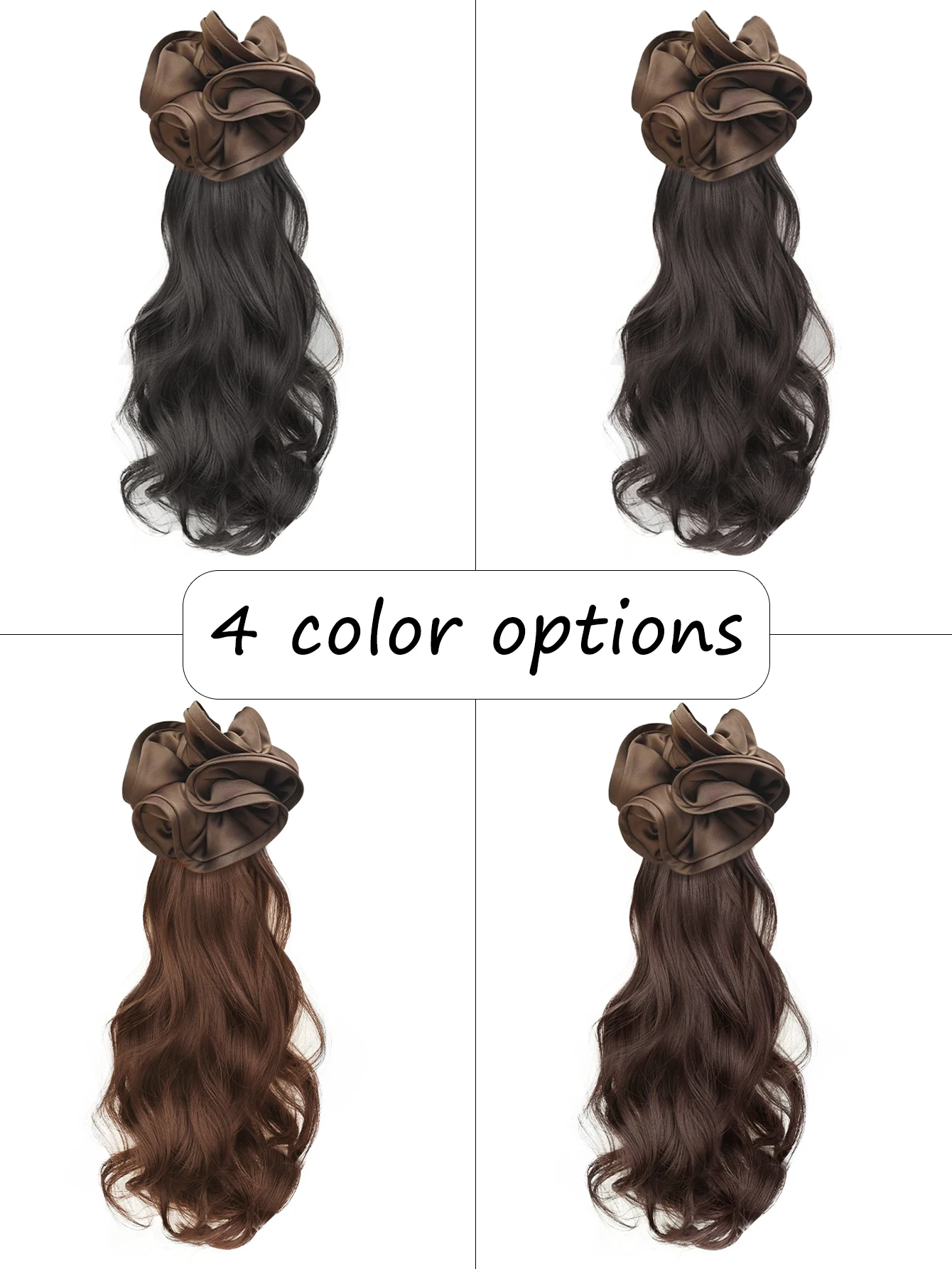 합성 포니테일, 합성 헤어 번 포니테일 헤어피스, 클로 클립 번 헤어 클립, 여성용 데일리 헤어 액세서리