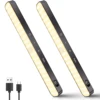 WILLED Motion Sensor Cabinet Warm Light Battery Display 60 LED Touch Light Bar Wireless Rechargeable Battery Night Light 1