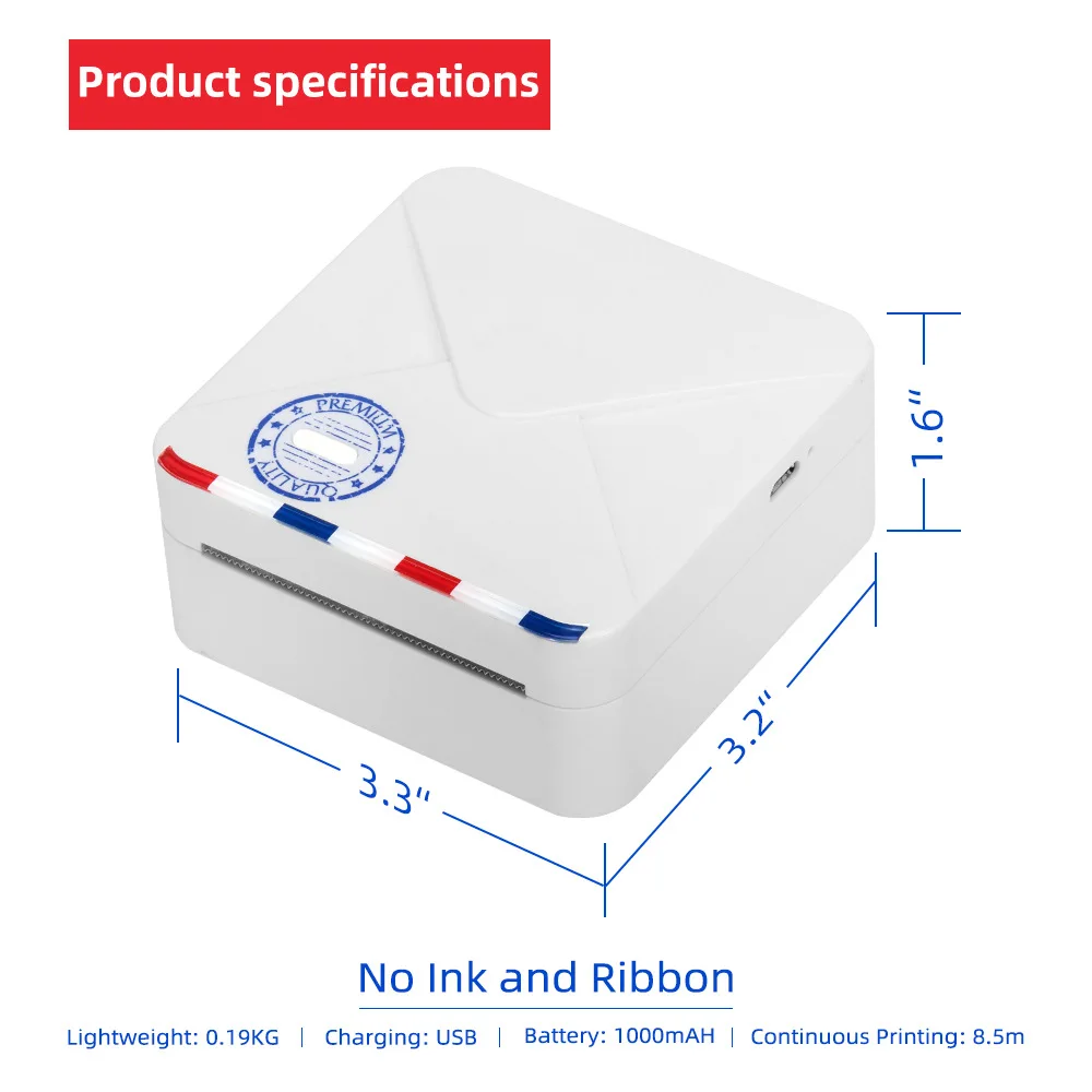 Phomemo 사진 프린터 M02S 300 인치 당 점 53mm 열 종이 DIY 아트 장식 레이블 전화 무선 미니 포켓 Labeler 스티커 인쇄
