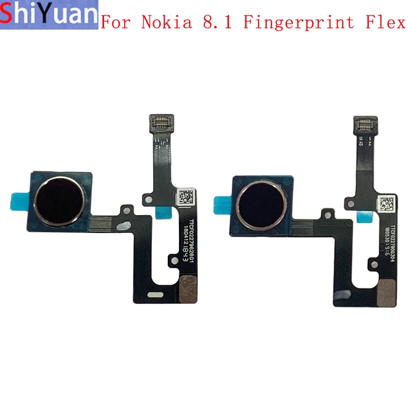 

Fingerprint Sensor Home Button Flex Cable Ribbon For Nokia 8.1 X7 Power Key Touch Sensor Flex Replacement Parts