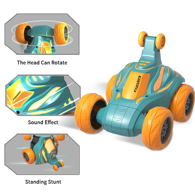 Mini RC Cars Stunt Car Toy for Kids 360° Rotating Electric Remote Comtrol Car With Light Music Children's Gift Toys for Boy Girl 2