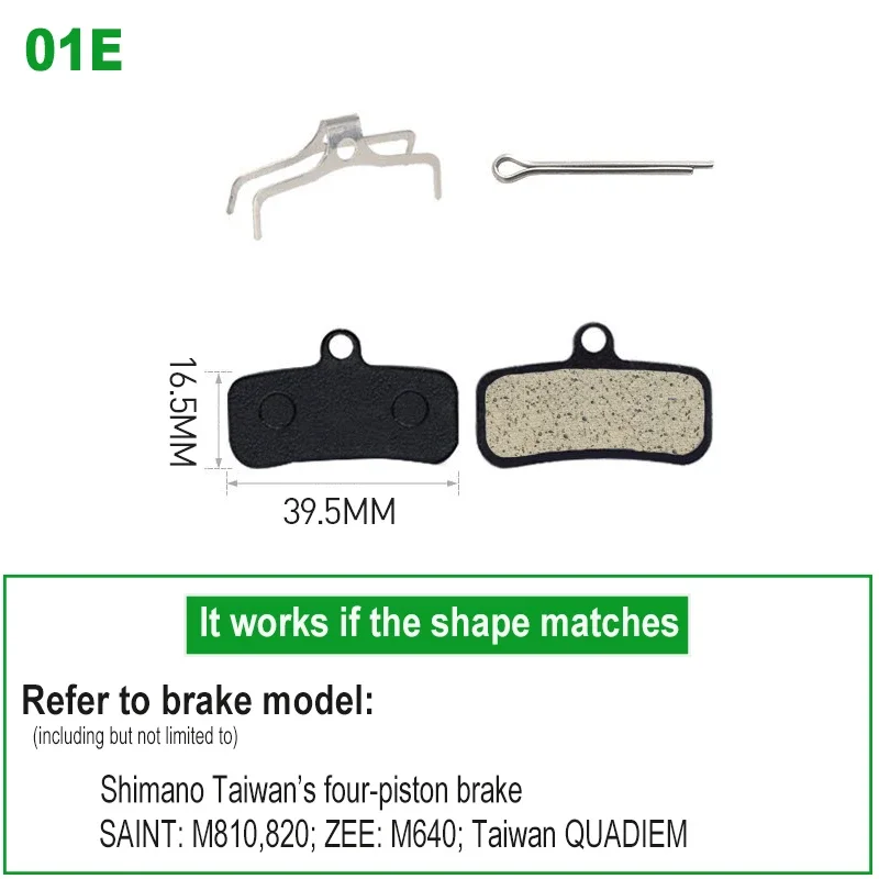 Bicycle Brake Pads 1/2/4/6/8/10 Pairs for Shimano Saint BR-M810 M820 Zee BR-M640 ZSPB19-1 MXT11-2 Slate T4 G-Spec Quadiem