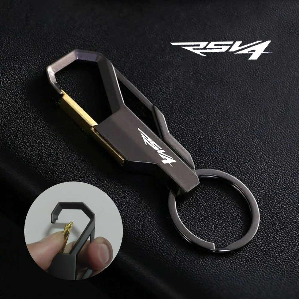 RSV4 Motorcycle Accessories Keychain Waist Hanging Key Ring Metal KeyChains For Aprilia RSV4 FACTORY RSV4R RSV4RR 2009-2022 2021