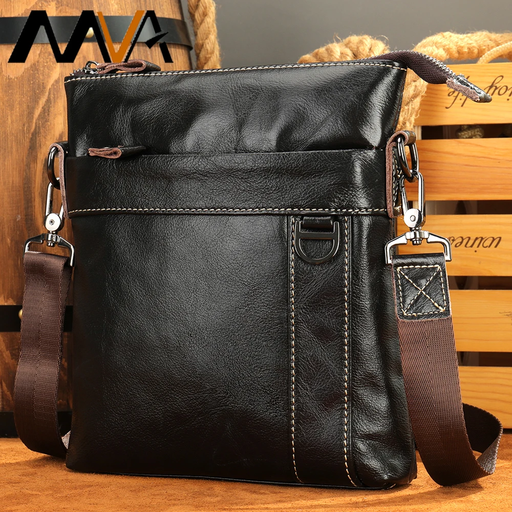 Mva Men Luxury Leather Shoulder Bag For Men Crossbody Bags Authentic